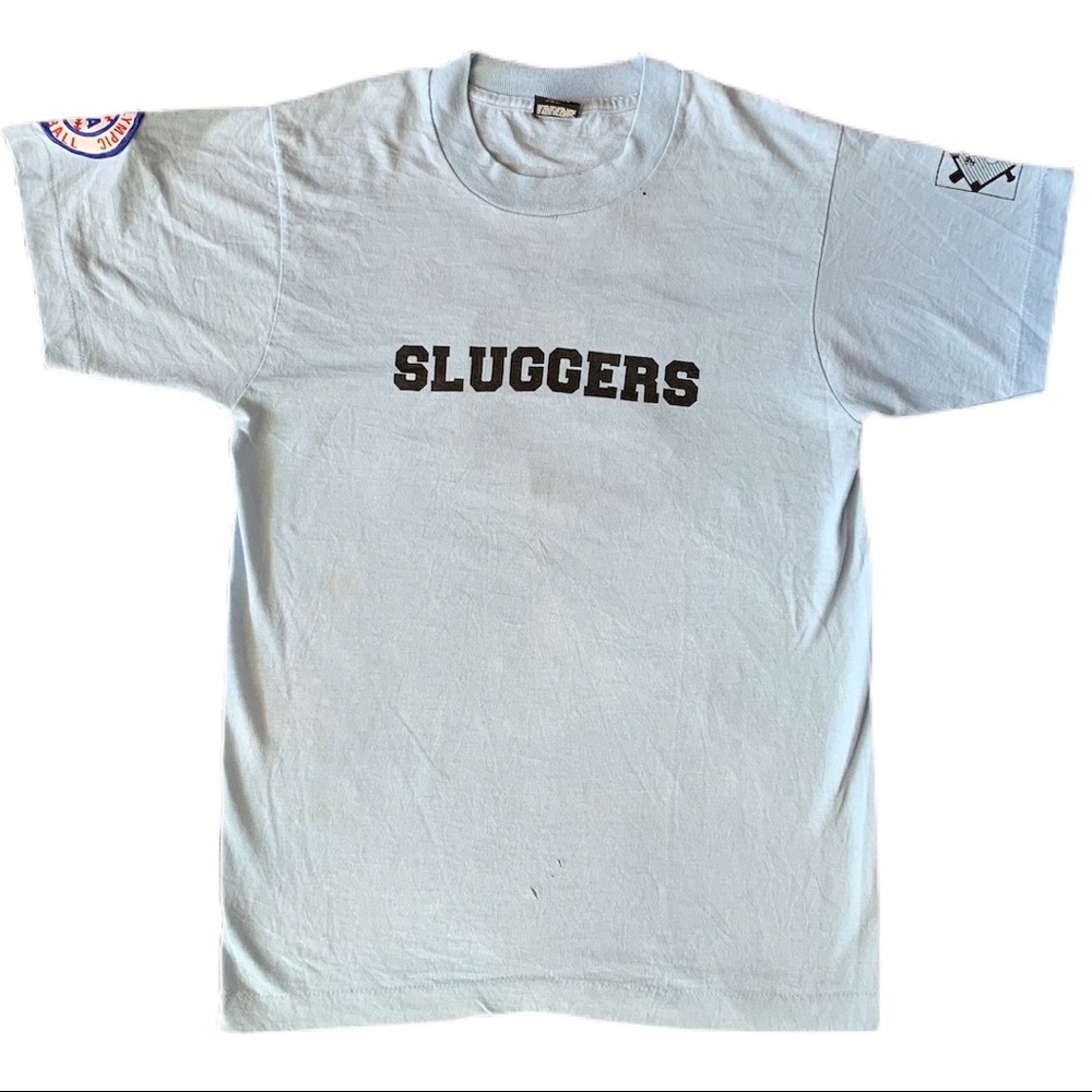 Vintage Tee Shirt 
SLUGGERS TEE
Made in USA
Single stitch
Tag size: M